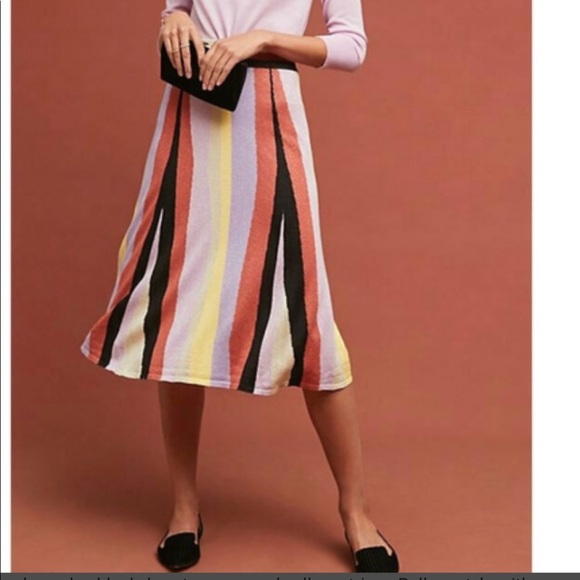Anthropologie Laia shimmer striped skirt small new - Picture 2 of 4